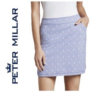 Peter Millar Womens Alice 18″ Petal Hem Skort -Dominoes Sport Navy Size:Small